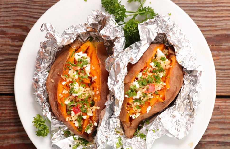 Turn a sweet potato into a springtime meal in minutes